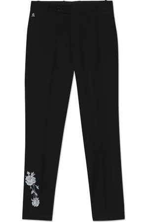 Maison Ava Pantalon à fleurs en jacquard