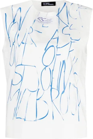 RAF SIMONS Débardeur à imprimé graphique