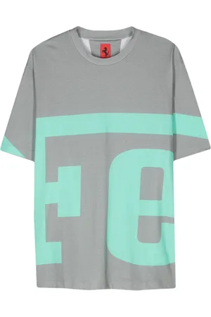 FERRARI T-shirt en coton à logo imprimé