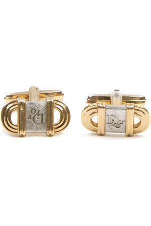 Dior Boutons de manchette à logo gravé (1980)