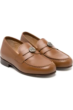 Etro Mocassins en cuir à plaque Pegaso