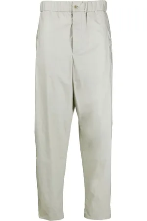 Giorgio Armani Pantalon de jogging en coton à taille élastiquée
