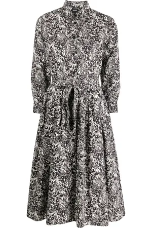 Aspesi Robe-chemise à imprimé graphique