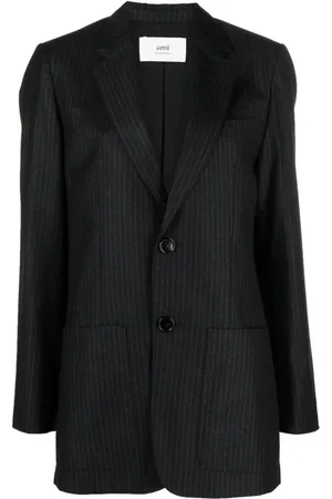 Ami Blazer en laine à fines rayures