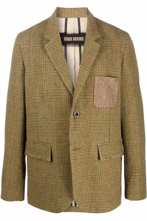 UMA WANG Blazer en laine à carreaux