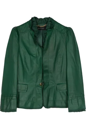 Gucci Veste crop en cuir (années 2000)