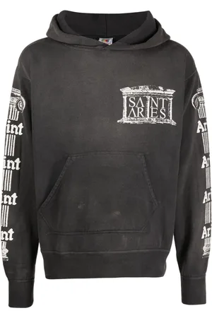 SAINT MXXXXXX Hoodie en coton à logo imprimé