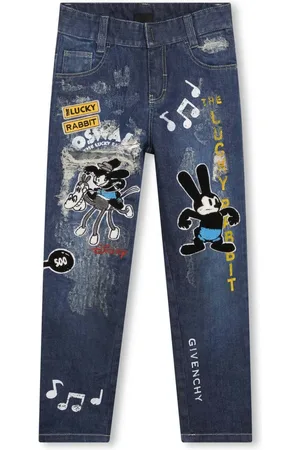 Givenchy X Disney jean brodé à coupe droite