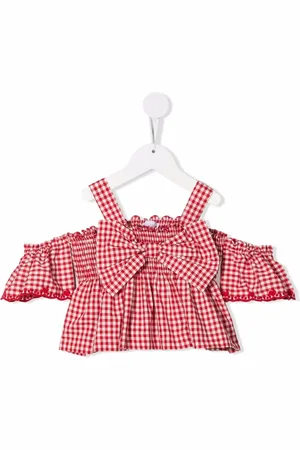 MONNALISA Blouse volantée à carreaux vichy