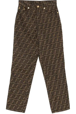 Fendi Pantalon à motif FF en jacquard (années 1990-2000)