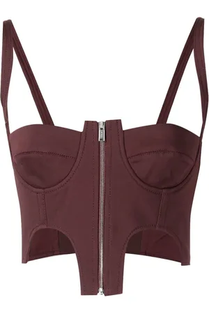 DION LEE Haut bustier à design asymétrique