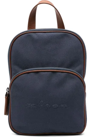 Kiton Sacoche à logo embossé