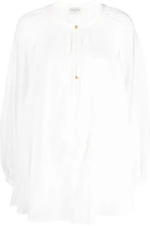 FORTE FORTE Blouse en soie mélangée à manches bouffantes