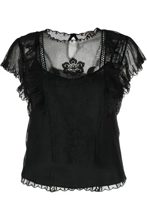 Twin-Set Blouse à fleurs brodées