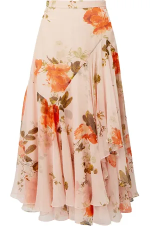 Erdem Jupe asymétrique mi-longue à fleurs