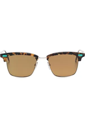 Thom Browne Lunettes de soleil carrées à effet écailles de tortue