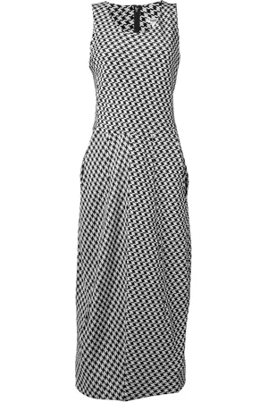 Comme des Garçons Robe longue à motif pied-de-poule