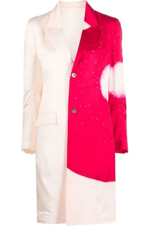 PLEATS PLEASE ISSEY MIYAKE Manteau boutonné à imprimé graphique