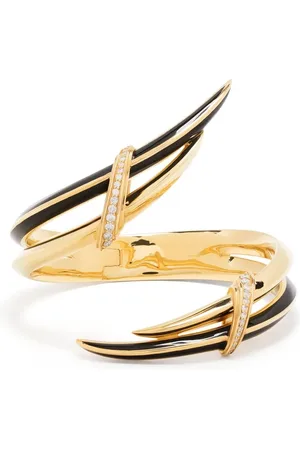 SHAUN LEANE Bracelet Sabre Deco Statement serti de diamants