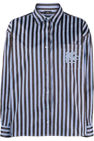 Etro Chemise rayée à broderies Pegaso