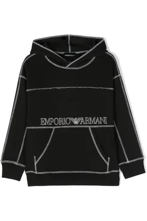 Emporio Armani Hoodie en coton à logo imprimé