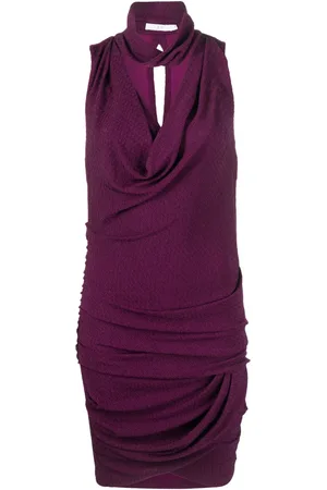 IRO Robe courte froncée à col béniter