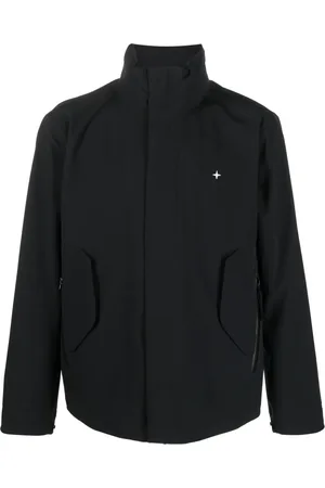 Stone Island Veste zippée à col montant