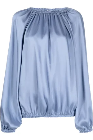 BLANCA Blouse froncée à fini satiné