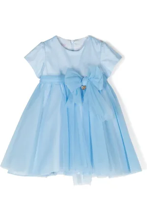 Le Bebé Enfant Robe en tulle à détail de nœud