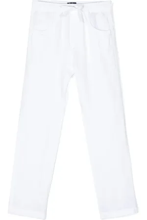 Il gufo Pantalon en lin à lien de resserrage