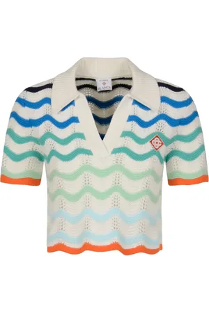 Casablanca Polo à motif ondulé