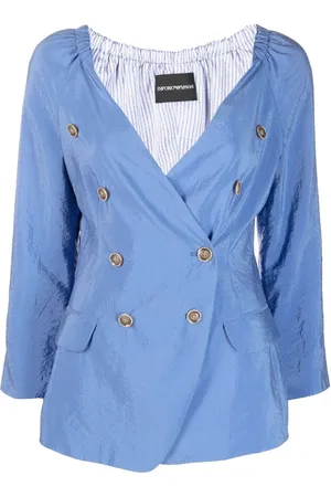Emporio Armani Veste en soie à boutonnière croisée