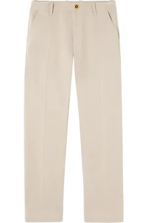 VERSACE Pantalon droit à logo brodé