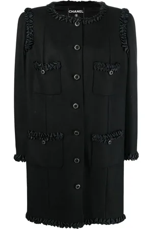 CHANEL Manteau en laine mélangée à volants (2008)