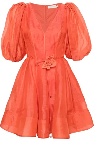 ZIMMERMANN Robe en lin mélangé à fleurs