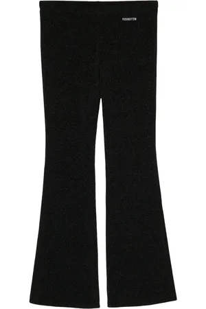 pushBUTTON Pantalon évasé à logo brodé