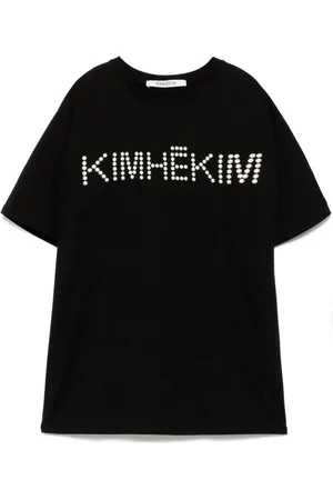 KIMHEKIM T-shirt à logo orné de perles artificielles