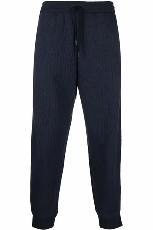 Giorgio Armani Pantalon nervuré à rayures latérales