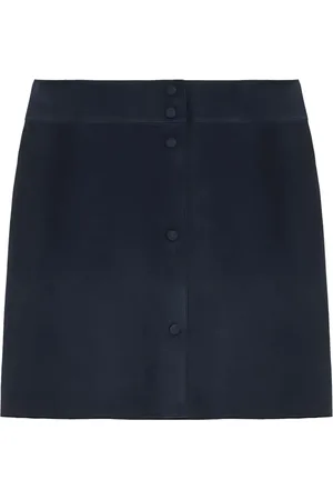 YVES SALOMON Jupe en daim à taille haute