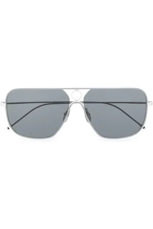 Thom Browne Lunettes de soleil à monture rectangulaire