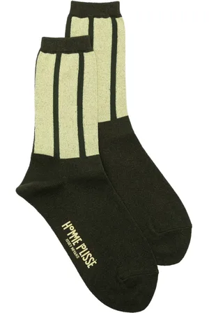 Issey Miyake Chaussettes à logo imprimé Washi