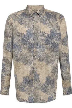 CANALI Chemise à imprimé palmier