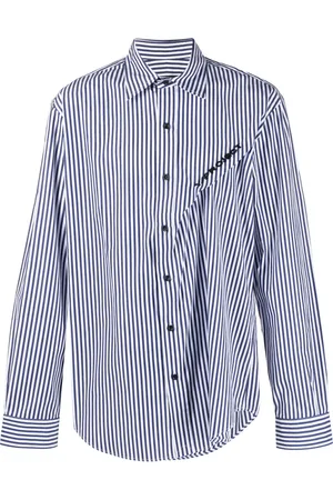 Y / PROJECT Chemise rayée à logo brodé