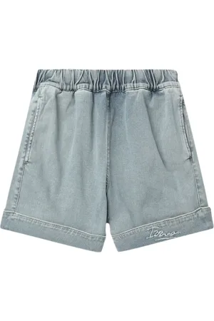 Izzue Short en coton mélangé à logo brodé