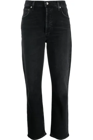 AGOLDE Jean court Riley à taille haute