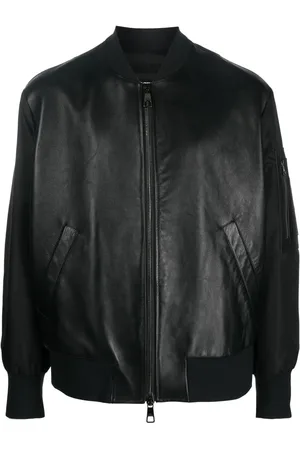 Neil Barrett Veste bomber à empiècements en cuir