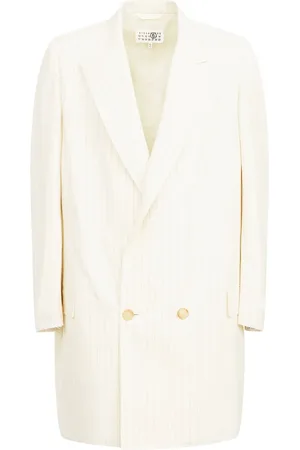 Maison Margiela Blazer rayé à boutonnière croisée