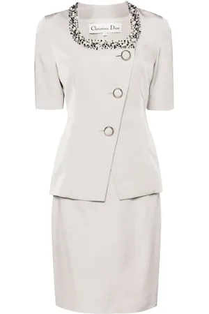 Dior Tailleur-jupe à ornements de perles