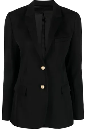 Paco rabanne Blazer en laine vierge à simple boutonnage