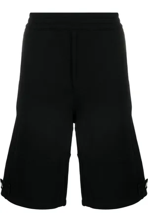 Alexander McQueen Short en coton à plaque logo